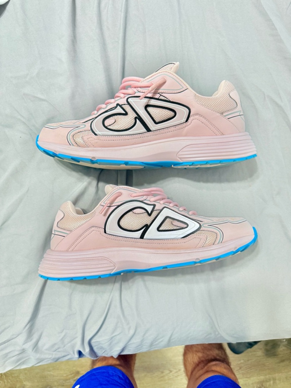 Dior Pink and Blue Men's Sneakers